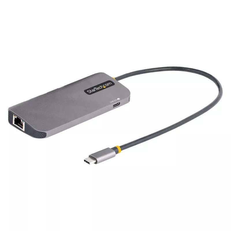 StarTech.com USB-C-Multiport-Adapter, 4K 60Hz HDMI-Video, 3-Port-5Gbps-USB-Hub, 100W Power Delivery Pass-Through, GbE, 30 cm Kabel, Mini-Reisedock, Laptop-Dockingstation