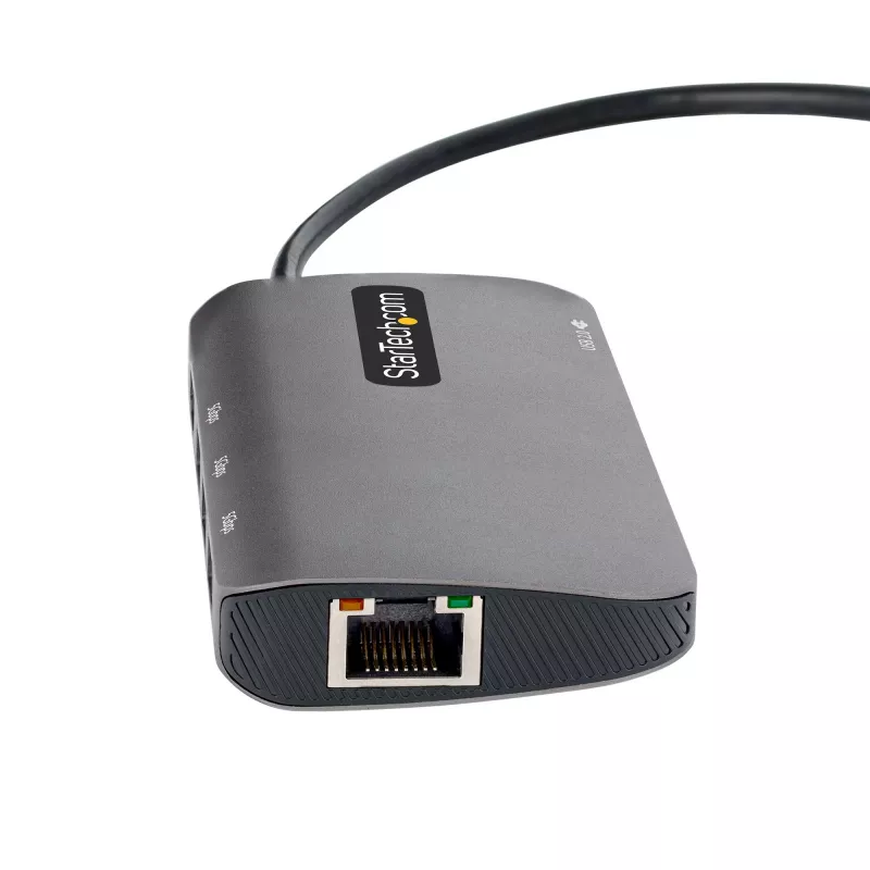 StarTech.com USB-C-Multiport-Adapter, 4K 60Hz HDMI-Video, 3-Port-5Gbps-USB-Hub, 100W Power Delivery Pass-Through, GbE, 30 cm Kabel, Mini-Reisedock, Laptop-Dockingstation