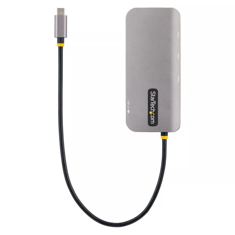 StarTech.com USB-C-Multiport-Adapter, 4K 60Hz HDMI-Video, 3-Port-5Gbps-USB-Hub, 100W Power Delivery Pass-Through, GbE, 30 cm Kabel, Mini-Reisedock, Laptop-Dockingstation
