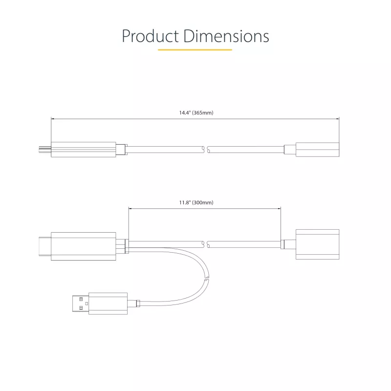 StarTech.com 30cm HDMI-zu-DisplayPort-Adapterkabel, Aktiver 4K 60Hz HDMI 2.0 zu DP 1.2 Konverter, HDR, USB-Bus-Stromversorgung, HDMI-Quelle zu DisplayPort-Monitor für Laptops/PCs