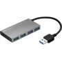 Sandberg USB 3.0 Pocket Hub 4 Ports, USB 3.2 Gen 1 (3.1 Gen 1) Typ-A, USB 3.2 Gen 1 (3.1 Gen 1) Typ-A, 5000 Mbit/s, Weiß, Aluminium, RoHS