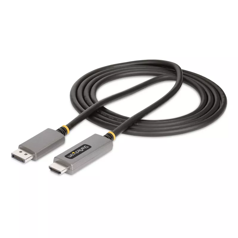 StarTech.com 2 m DisplayPort-auf-HDMI-Adapterkabel, 8K 60Hz, 4K 144Hz, HDR10, DP 1.4 auf HDMI 2.1 aktiver Videokonverter, DisplayPort-Desktop zu HDMI-Monitor, M/M - DisplayPort-auf-HDMI-Kabel
