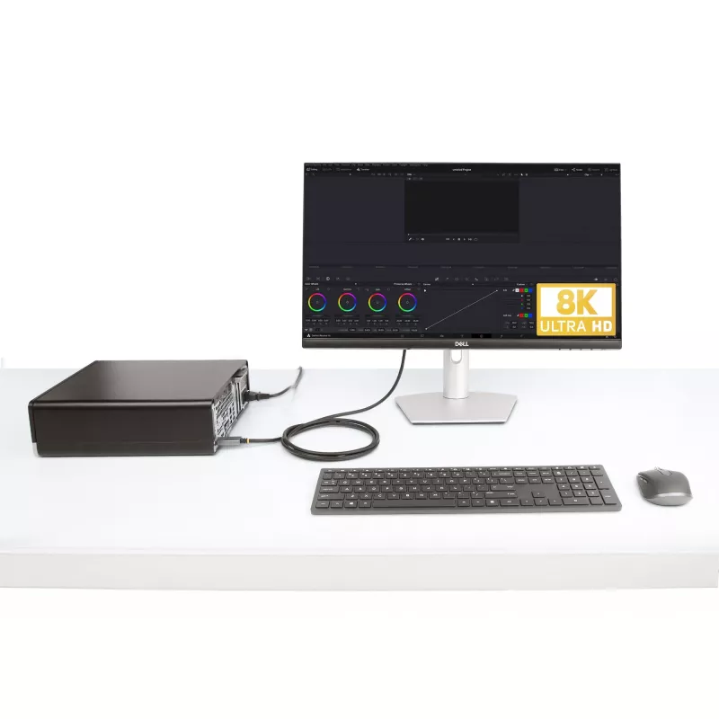 StarTech.com 2 m DisplayPort-auf-HDMI-Adapterkabel, 8K 60Hz, 4K 144Hz, HDR10, DP 1.4 auf HDMI 2.1 aktiver Videokonverter, DisplayPort-Desktop zu HDMI-Monitor, M/M - DisplayPort-auf-HDMI-Kabel