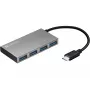 Sandberg USB-C auf 4x USB 3.0 Pocket Hub, USB 3.2 Gen 1 (3.1 Gen 1) Typ-C, USB 3.2 Gen 1 (3.1 Gen 1) Typ-A, Weiß, Aluminium, RoHS, Windows 10, Windows 7, Windows 8