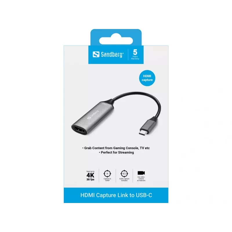 Sandberg HDMI Capture Link to USB-C