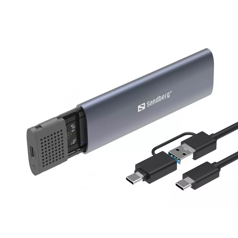 Sandberg USB 3.2 Gehäuse für M.2+NVMe SSD