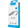 Sandberg USB-C auf 4 x USB-C Hub, USB 3.2 Gen 1 (3.1 Gen 1) Type-C, USB 3.2 Gen 1 (3.1 Gen 1) Type-C, 10000 Mbit/s, Grau, Aluminium, 0,15 m