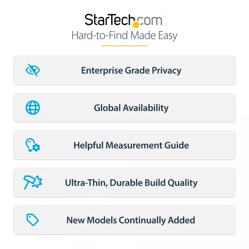 StarTech.com 4-Wege-Blickschutzfilter für 13-Zoll Surface Pro 8/9/X Laptop, Hoch-/Querformat, Touch-fähig, +/- 30° Blickwinkel, blockiert bis zu 51% Blaulicht, blendfrei