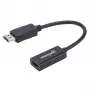 Manhattan DisplayPort 1.1 zu HDMI Adapterkabel, 1080p@60Hz, Stecker auf Buchse, Schwarz, Kabel 15cm, DP mit Verriegelung, nicht bidirektional, drei Jahre Garantie, entspricht DP2HDMI
