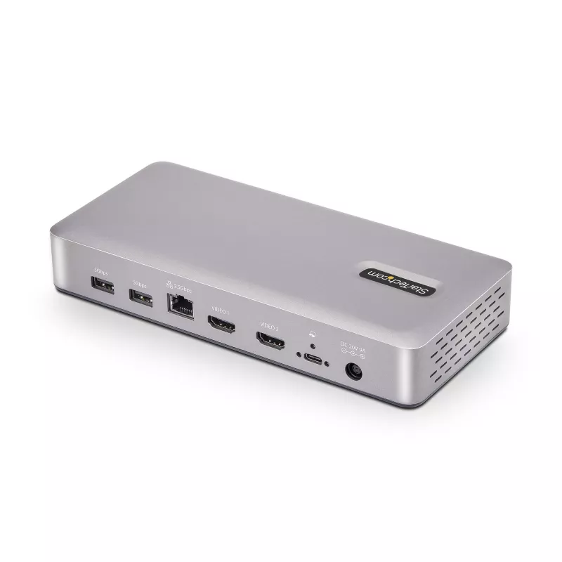 StarTech.com Dual-Monitor USB4 Dockingstation, Dual 4K 120Hz oder Single 8K 60Hz HDMI, 100W Laptop-Ladung, 2,5GbE, USB-C Multi-Monitor Dock, treiberlos