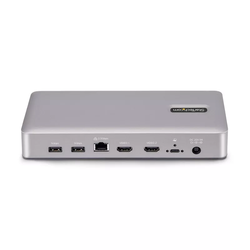 StarTech.com Dual-Monitor USB4 Dockingstation, Dual 4K 120Hz oder Single 8K 60Hz HDMI, 100W Laptop-Ladung, 2,5GbE, USB-C Multi-Monitor Dock, treiberlos