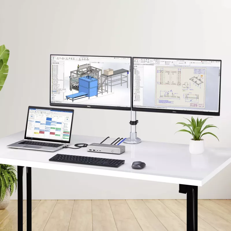 StarTech.com Dual-Monitor USB4 Dockingstation, Dual 4K 120Hz oder Single 8K 60Hz HDMI, 100W Laptop-Ladung, 2,5GbE, USB-C Multi-Monitor Dock, treiberlos