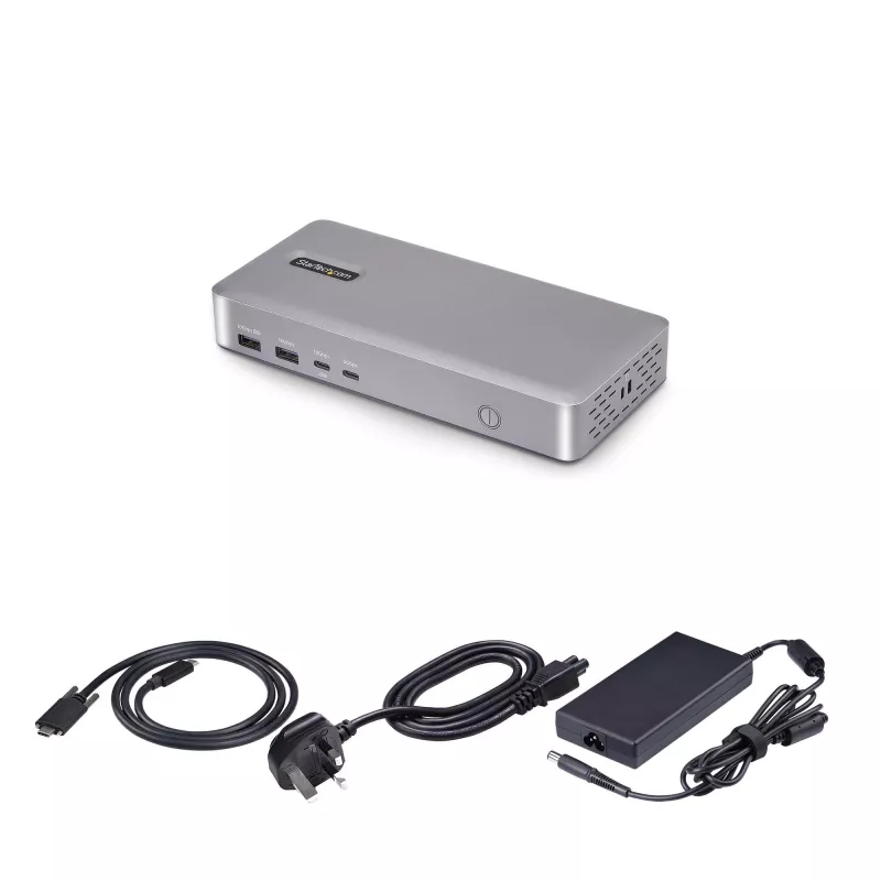StarTech.com Dual-Monitor USB4 Dockingstation, Dual 4K 120Hz oder Single 8K 60Hz HDMI, 100W Laptop-Ladung, 2,5GbE, USB-C Multi-Monitor Dock, treiberlos