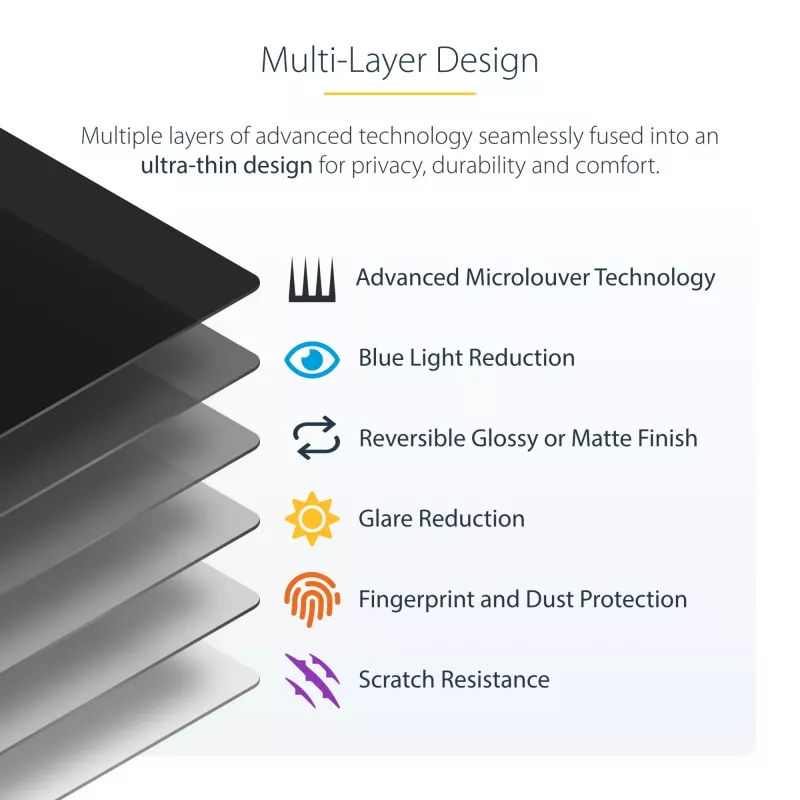 StarTech.com Blickschutzfolie für 15-Zoll MacBook Air 2023, abnehmbar und umkehrbar, blendfreier Blickschutzfilter, magnetischer Laptop-Displayschutz mit 51 % Blaulichtreduzierung