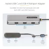 StarTech.com USB-C Multiport-Adapter mit angebrachtem USB-C-auf-USB-A-Dongle, Dual HDMI (4K30Hz/1080p60Hz), 3x USB-A 5Gbps, Mini Travel Dock, Laptop-Dockingstation, 1,3ft/40cm Kabel