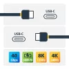 StarTech.com 1m (3,3ft) USB4-Kabel, USB-IF-zertifiziertes USB-C-Kabel, 40Gbps, 240W Power Delivery PD 3.1 EPR, 8K 60Hz, USB-Typ-C-Datenübertragungskabel/Kabel, kompatibel mit Thunderbolt/USB 3.2 Anschlüssen