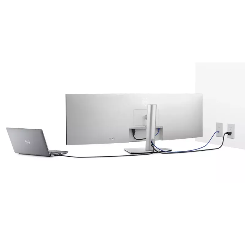 DELL UltraSharp U4924DW Computer Monitor 124,5 cm (49 Zoll) 5120 x 1440 Pixel 5K Ultra HD LCD Schwarz, Silber