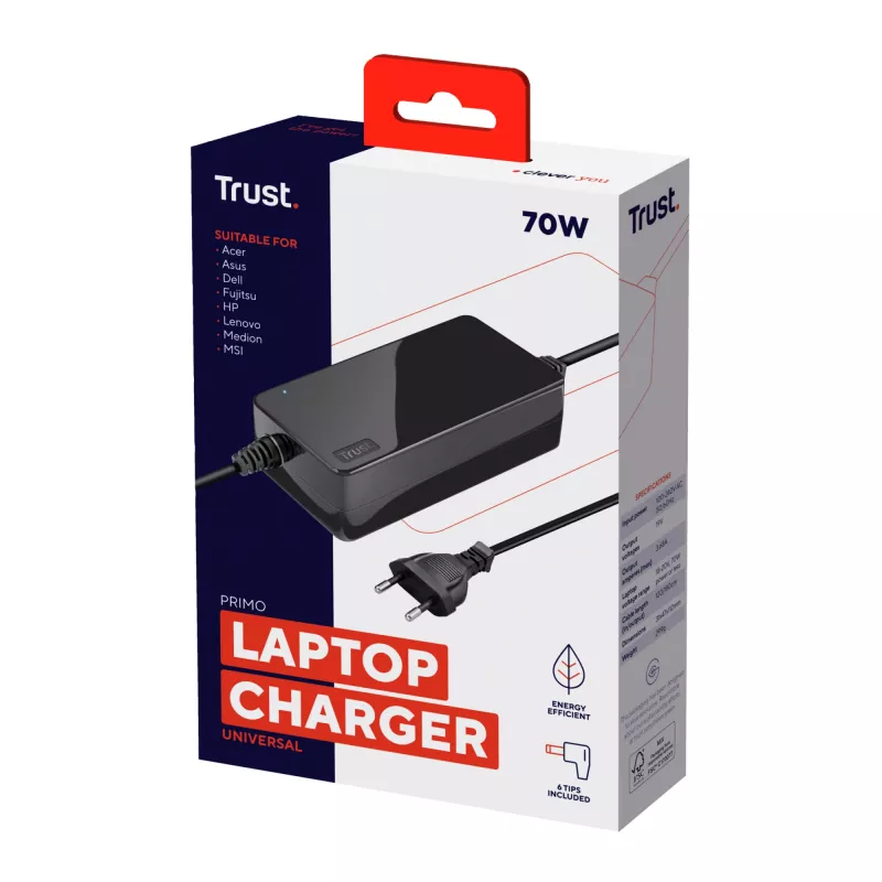Trust Primo Netzteil Indoor 70 W Schwarz