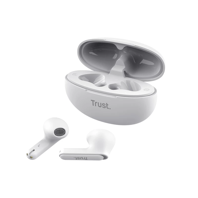 Trust Yavi Headset True Wireless Stereo (TWS) In-Ear-Kopfhörer Anrufe/Musik USB Type-C Bluetooth Weiß