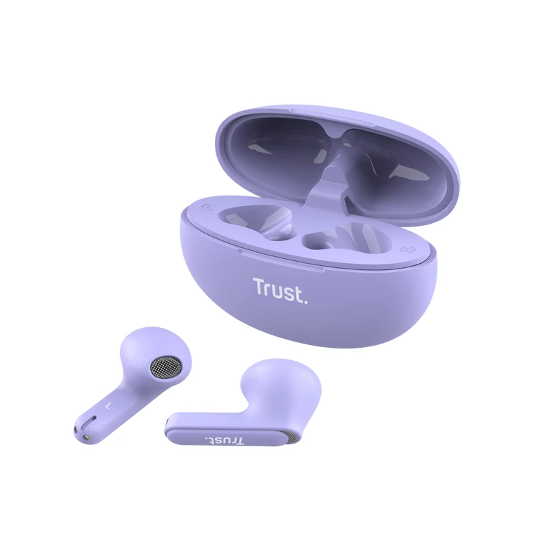 Trust Yavi Headset True Wireless Stereo (TWS) In-Ear Anrufe/Musik USB Typ-C Bluetooth Lila
