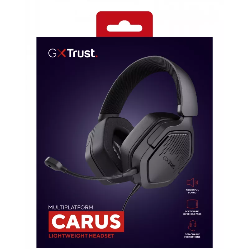 Trust GXT492 Carus Headset Kabelgebunden Head-Band Gaming Schwarz