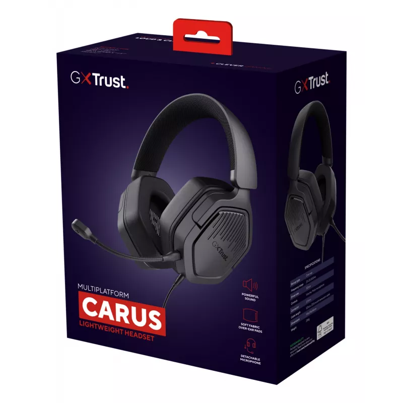 Trust GXT492 Carus Headset Kabelgebunden Head-Band Gaming Schwarz