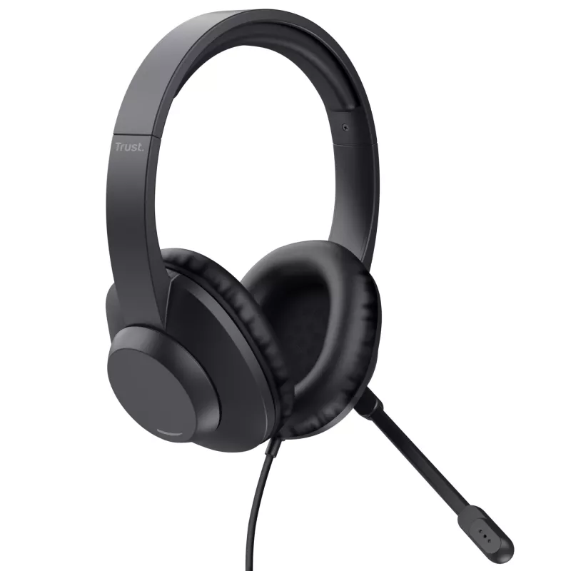 Trust Ayda Max Headset Kabelgebunden Head-Band Büro/Callcenter Schwarz