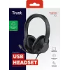 Trust Ayda Max USB Headset Kabelgebunden Head-Band Office/Call Center USB Typ-C / USB Typ-A Schwarz