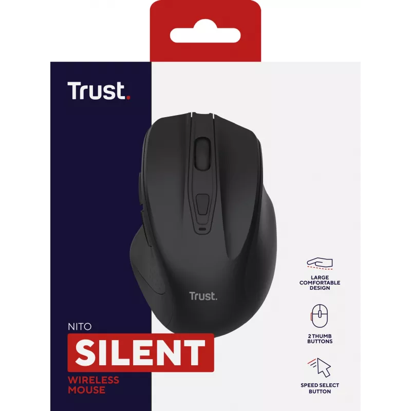 Trust Nito Maus Universal Beidhändig RF Wireless Optisch 2200 DPI