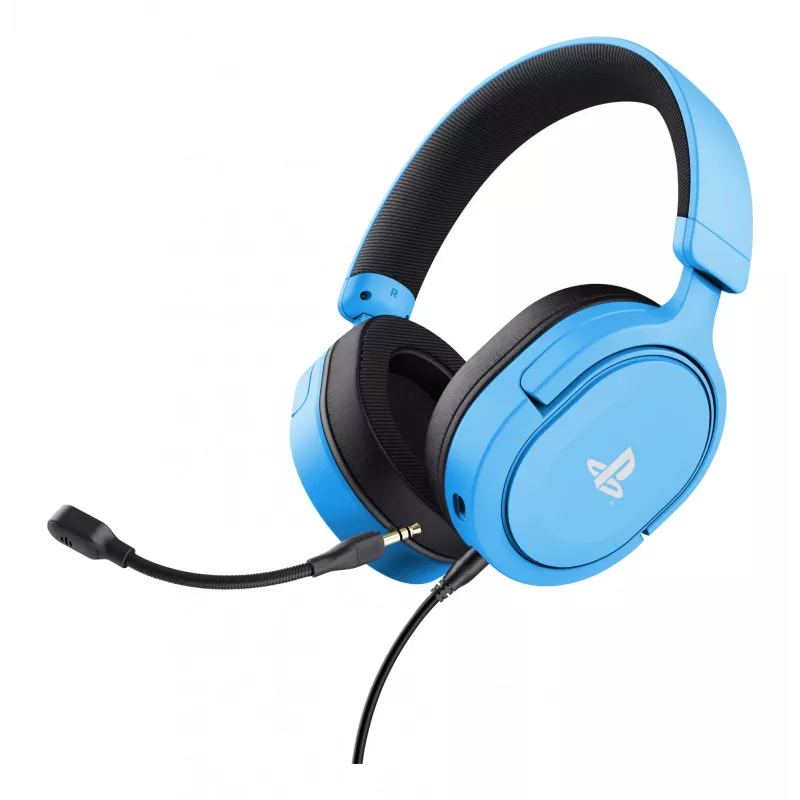 Trust GXT 498B Forta Headset Kabelgebundenes Headset mit Kopfbügel Gaming Blau