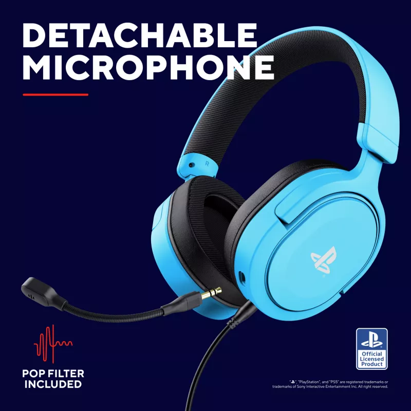 Trust GXT 498B Forta Headset Kabelgebundenes Headset mit Kopfbügel Gaming Blau