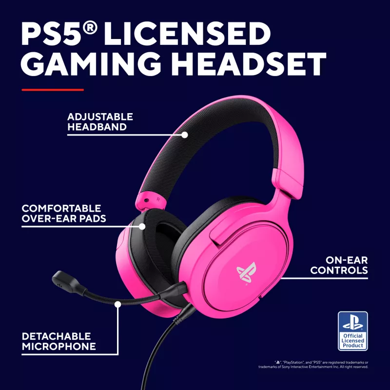 Trust GXT 498P Forta Headset Kabelgebunden Head-band Gaming Pink