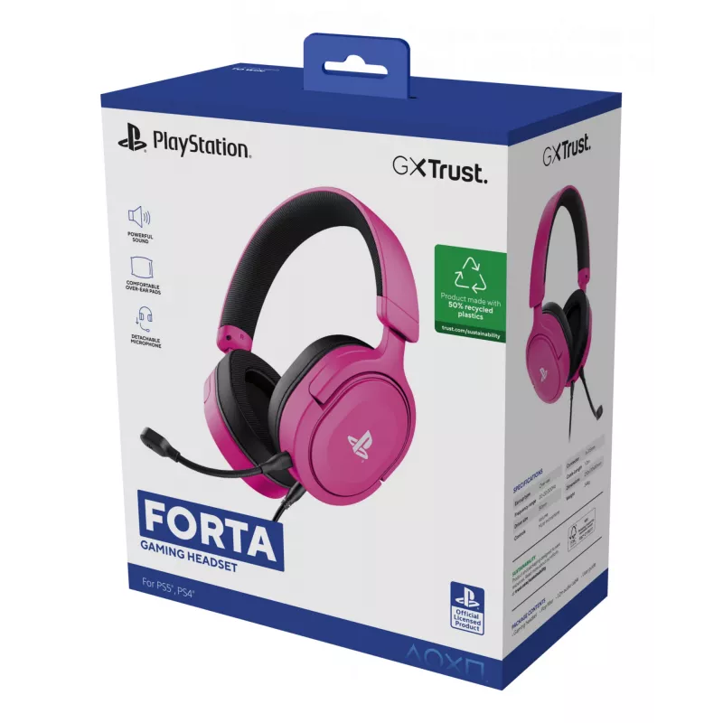 Trust GXT 498P Forta Headset Kabelgebunden Head-band Gaming Pink