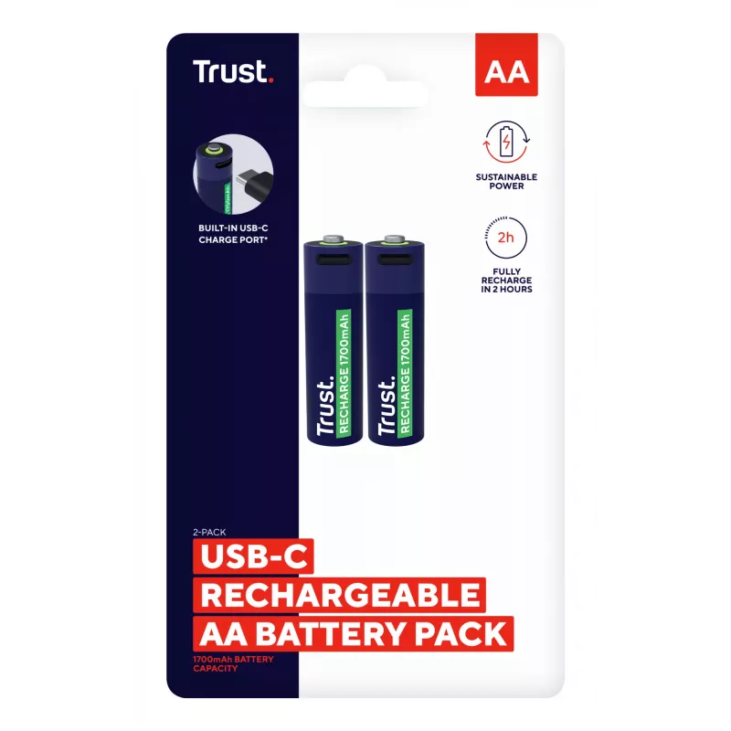 Trust 25584 Haushaltsbatterie Wiederaufladbare Batterie AA