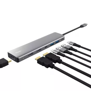 Trust 25661 Schnittstellen-Hub USB Typ-C Aluminium