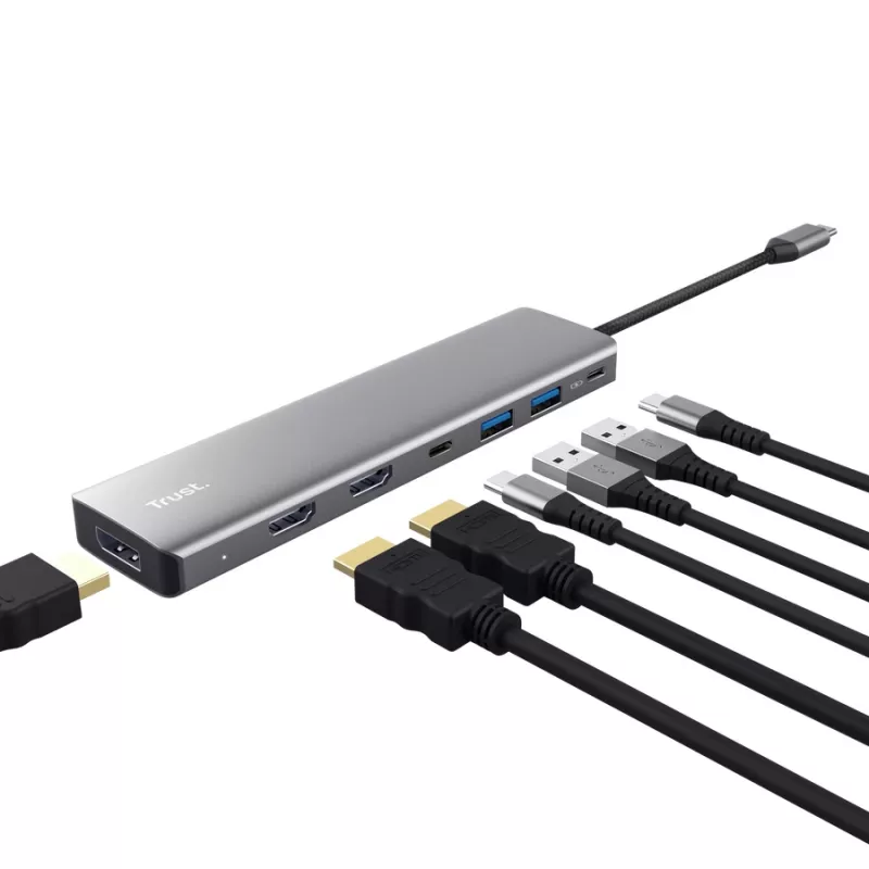 Trust 25661 Schnittstellen-Hub USB Typ-C Aluminium