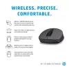 HP 150 Wireless-Maus, beidhändig, optisch, RF Wireless, 1600 dpi, Schwarz