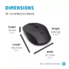HP 150 Wireless-Maus, beidhändig, optisch, RF Wireless, 1600 dpi, Schwarz