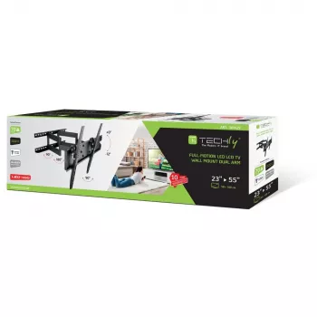 Techly 23-55 Zoll Wandhalterung für LED TV LCD Vollbeweglich Doppelarm” ICA-PLB 147M