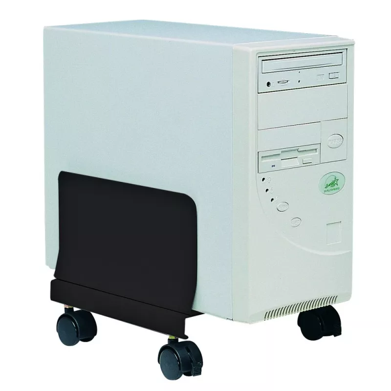 Techly CPU Stahlhalterung mit Rollen, Schwarz ICA-CS 34, Schwarz, PC, Multimedia-Wagen, 25 kg, 195 mm, 240 mm