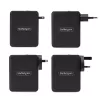 StarTech.com 140W USB-C-Wandladegerät, 3x USB-C/1x USB-A, PD 3.1 Internationales GaN-Netzteil für MacBook/Dell XPS/Inspiron
