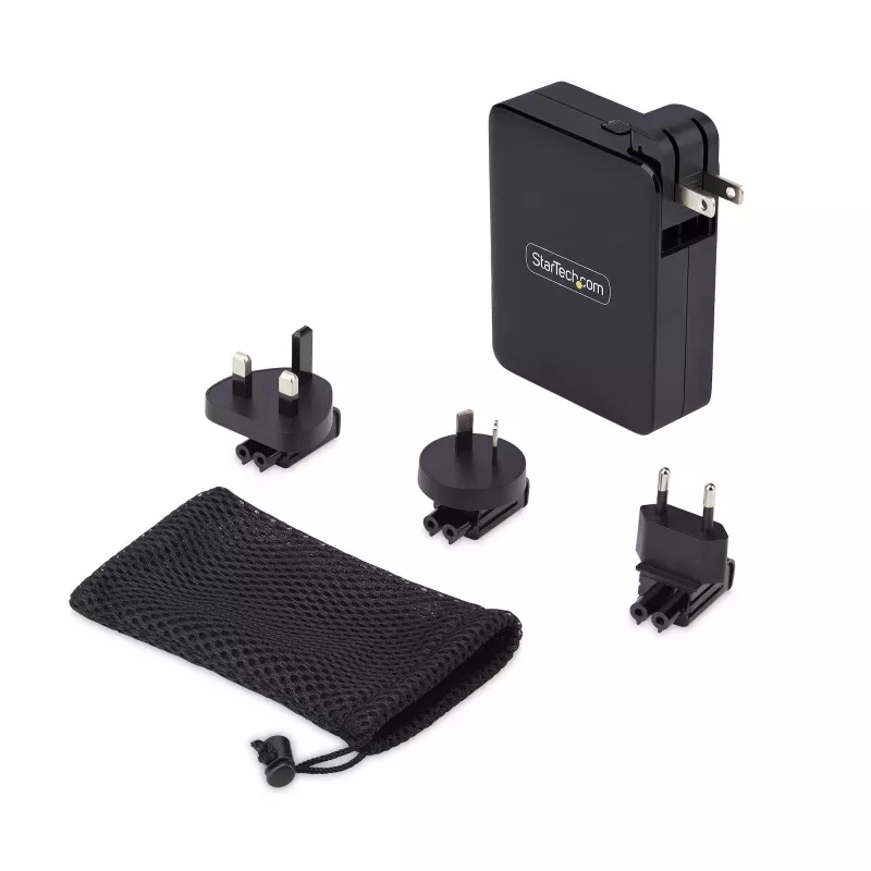 StarTech.com 140W USB-C-Wandladegerät, 3x USB-C/1x USB-A, PD 3.1 Internationales GaN-Netzteil für MacBook/Dell XPS/Inspiron