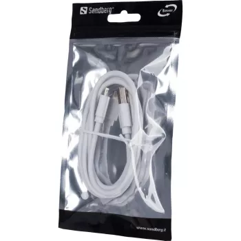 Sandberg MicroUSB Sync/Charge 1m SAVER, 1 m, Micro-USB A, USB A, Weiß