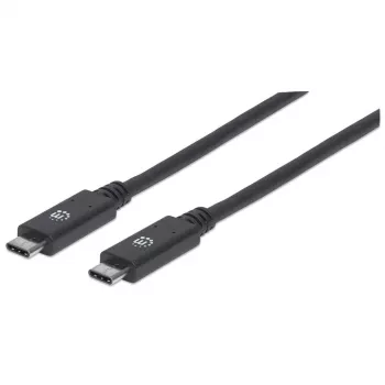 USB-C-Kabel Manhattan USB31C5C1M 1m Stecker auf Stecker Schwarz