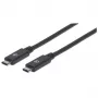 USB-C-Kabel Manhattan USB31C5C1M 1m Stecker auf Stecker Schwarz
