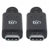 USB-C-Kabel Manhattan USB31C5C1M 1m Stecker auf Stecker Schwarz