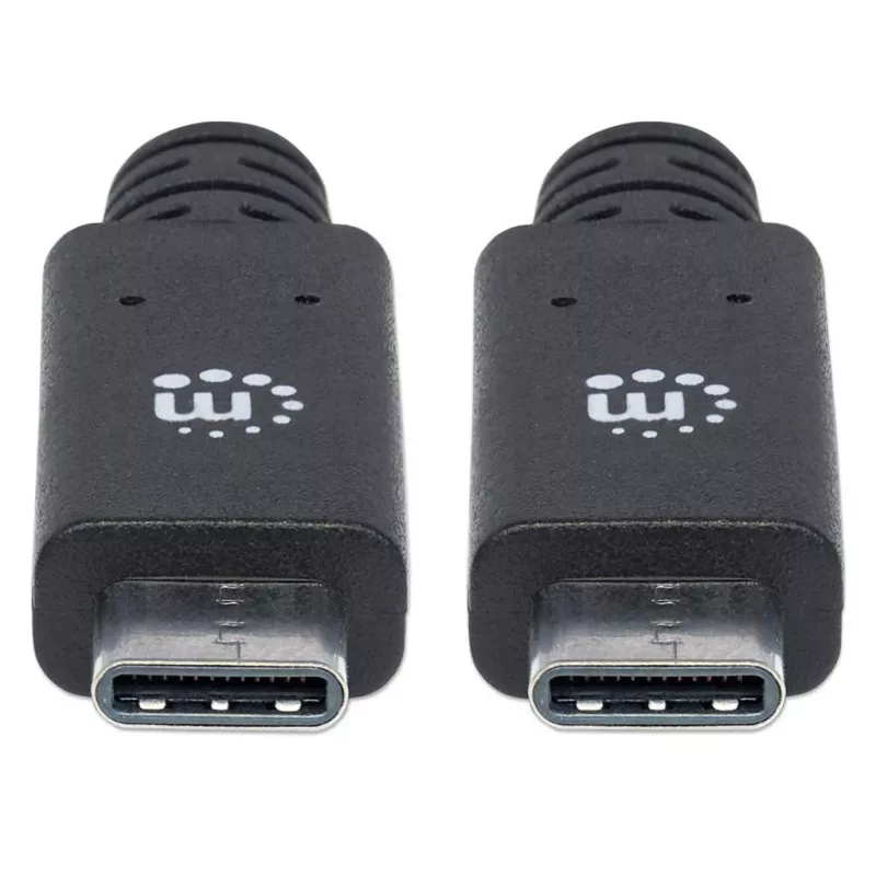USB-C-Kabel Manhattan USB31C5C1M 1m Stecker auf Stecker Schwarz