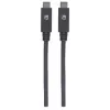 USB-C-Kabel Manhattan USB31C5C1M 1m Stecker auf Stecker Schwarz