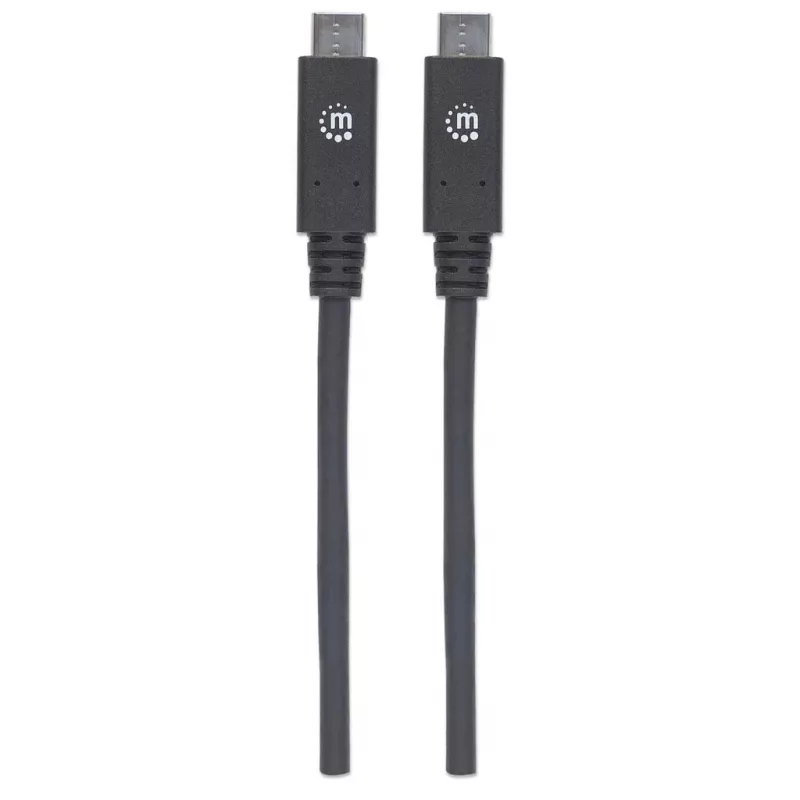 USB-C-Kabel Manhattan USB31C5C1M 1m Stecker auf Stecker Schwarz
