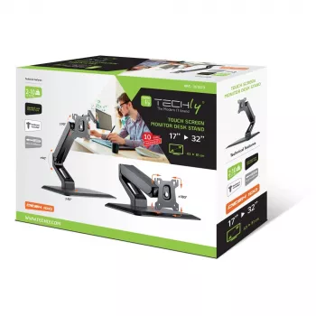 Techly ICA-LCD 35TS Monitorhalterung/-ständer 81,3 cm (32 Zoll) Schreibtisch Schwarz